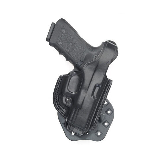 Aker Leather flatsider xr-17 Paddle Holster left Hand Glock 42 includes a thumb break retention